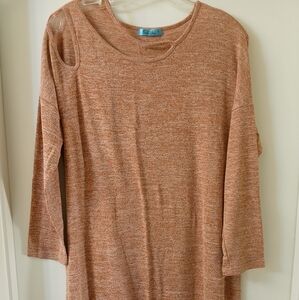 Emily Stacy Fancy Shoulder Cut Out Dress Sweater Size XL